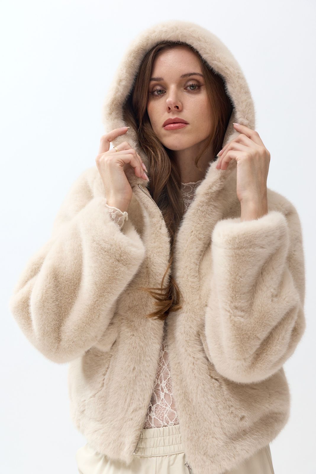 Faux fur jacket
