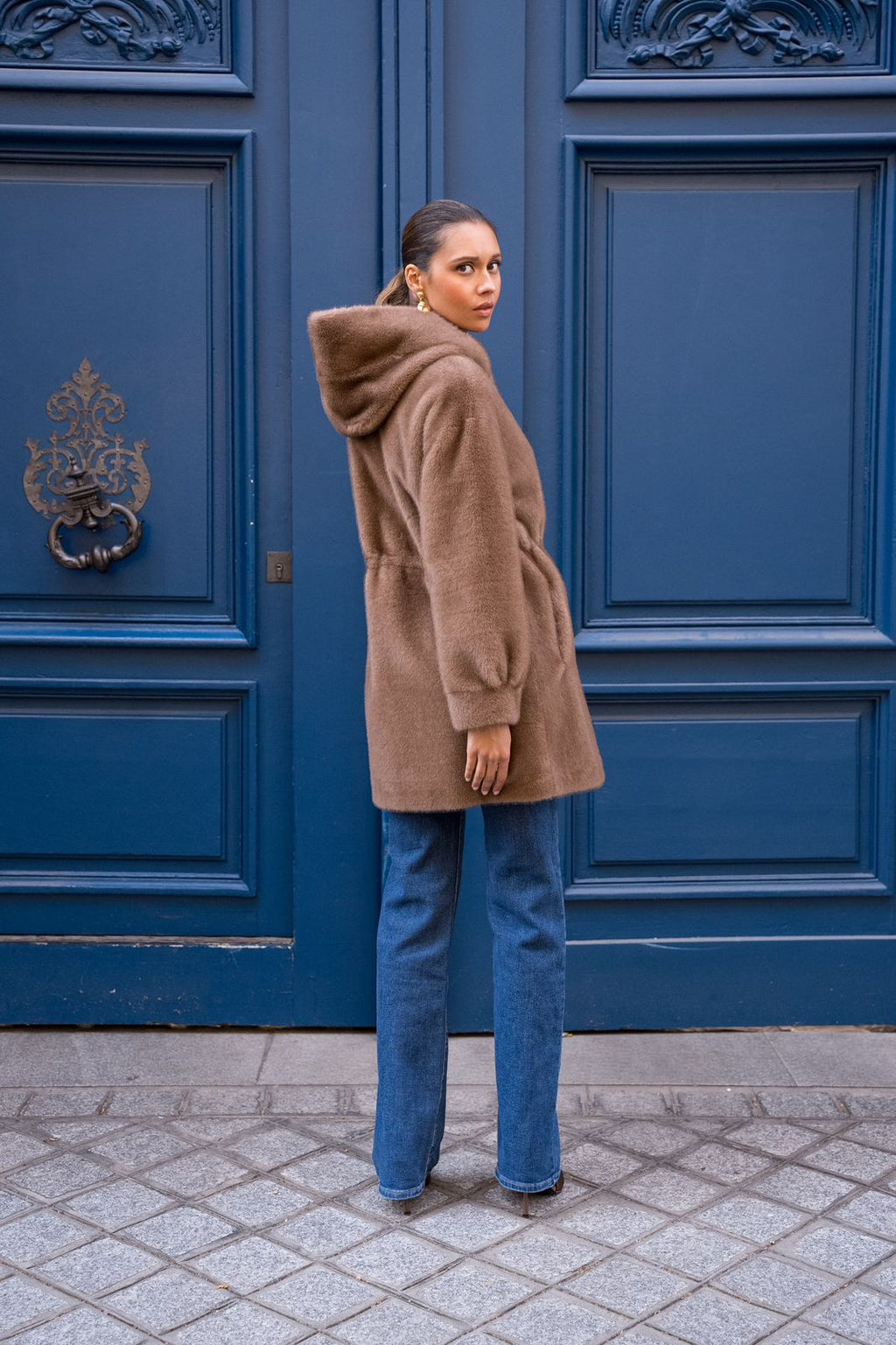 Faux fur coat