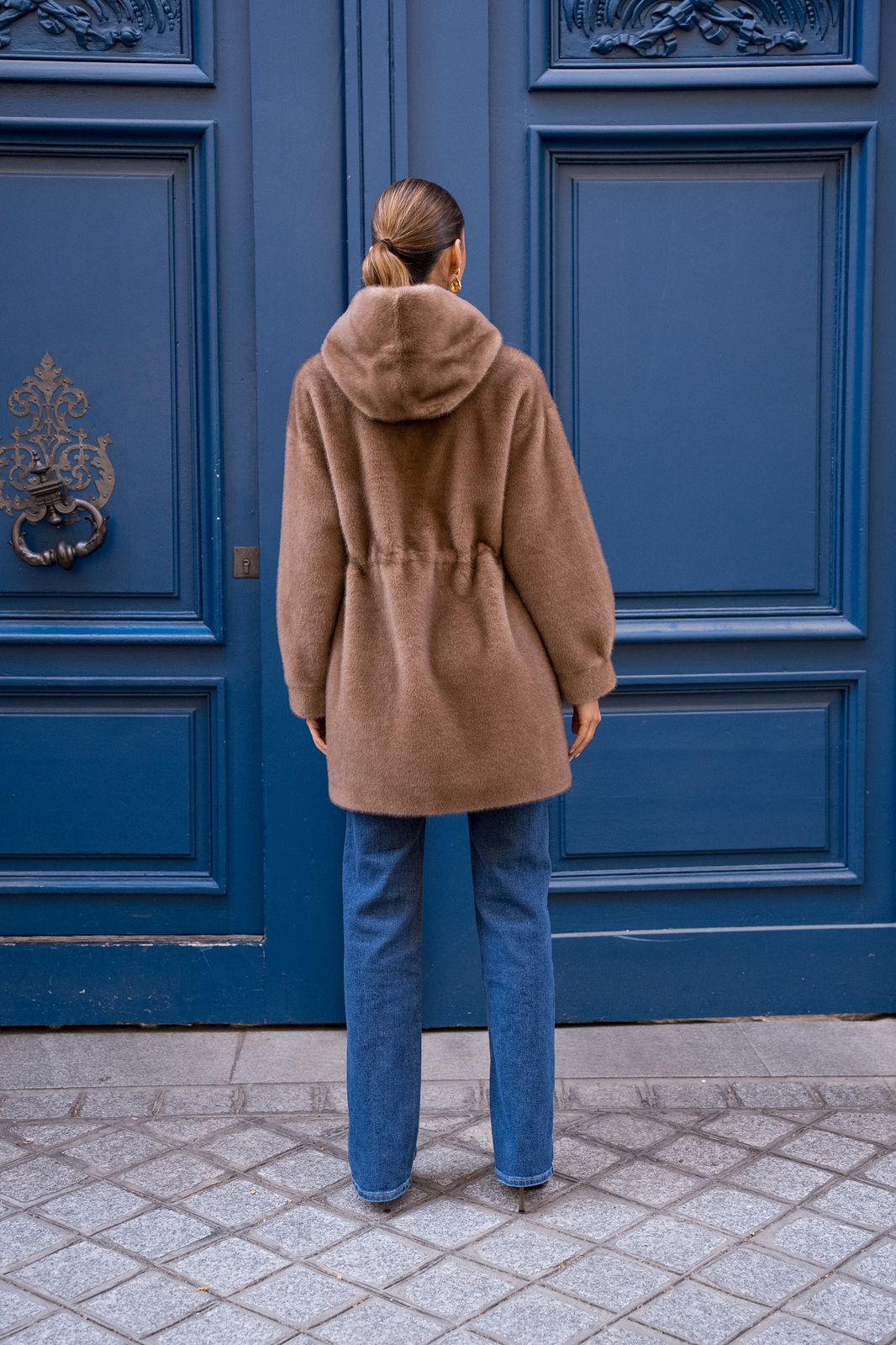 Faux fur coat
